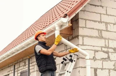 Pose et remplacement de gouttières à Locmalo